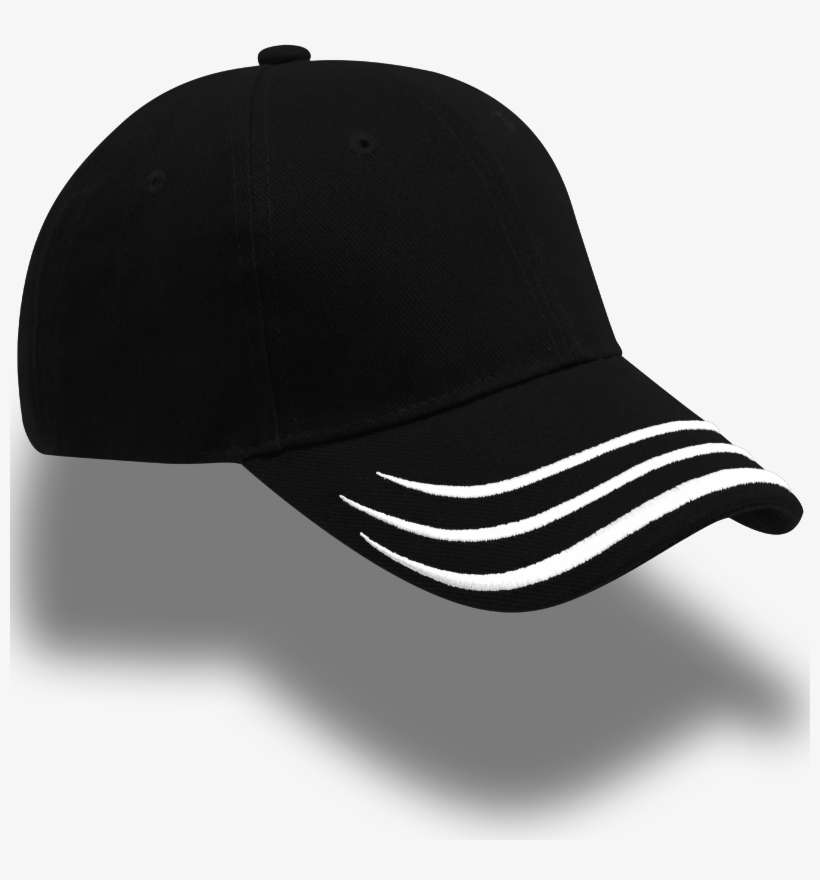 Wave Display Black White Shadow - Baseball Cap, transparent png download