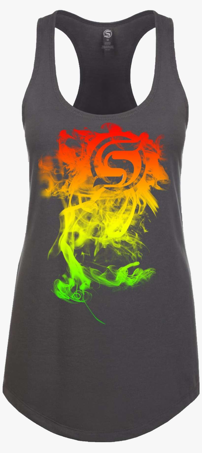Rasta Smoke, Ladies Racerback Tank - Active Tank, transparent png download