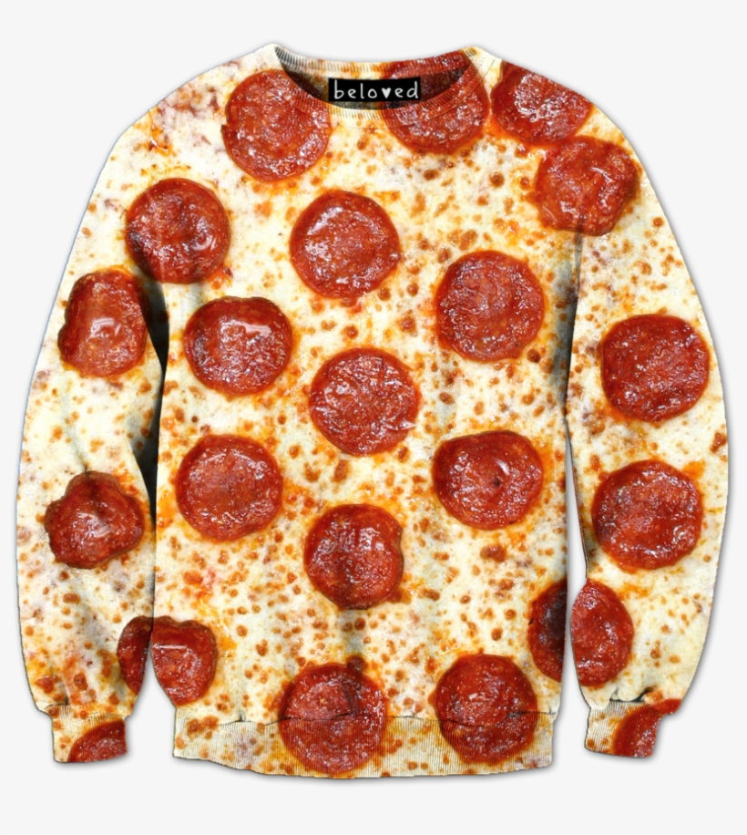 Pepperoni Pizza Sweatshirt - Kids Pizza Shirt, transparent png download