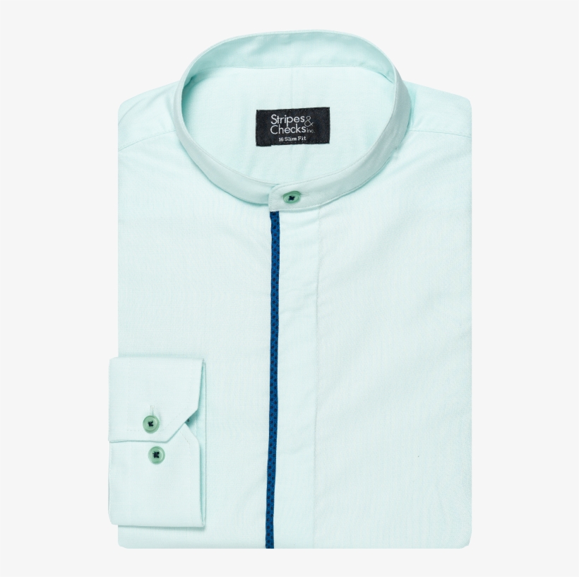 Light Green Shirt With Contrast Placket Piping - Active Tank, transparent png download