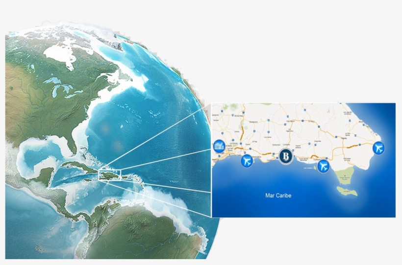 20 Min Away From La Romana's Airport 35 Min Away From - Earth Png, transparent png download