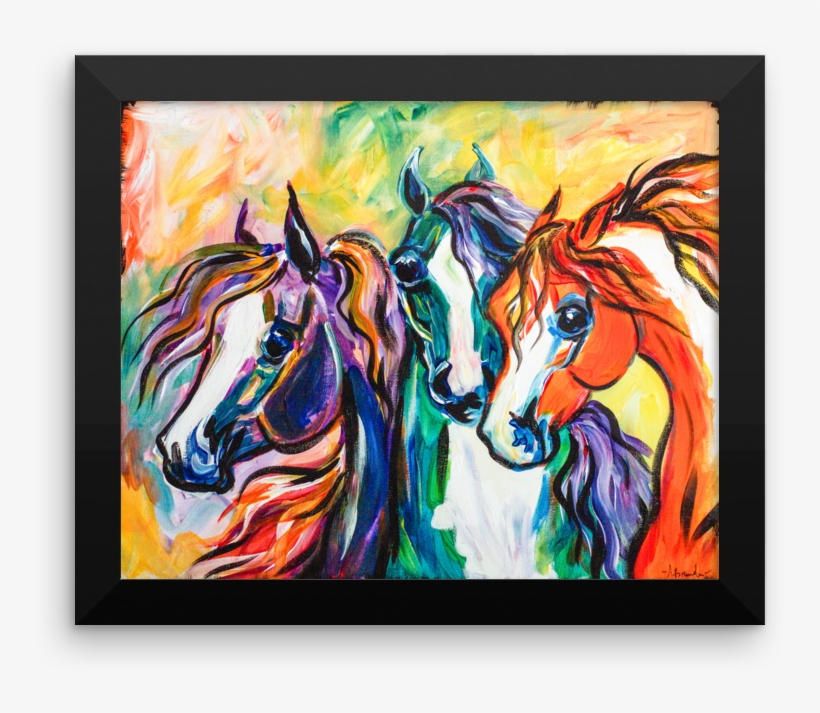 Three Amigos Framed Photo Paper Print - Horse, transparent png download