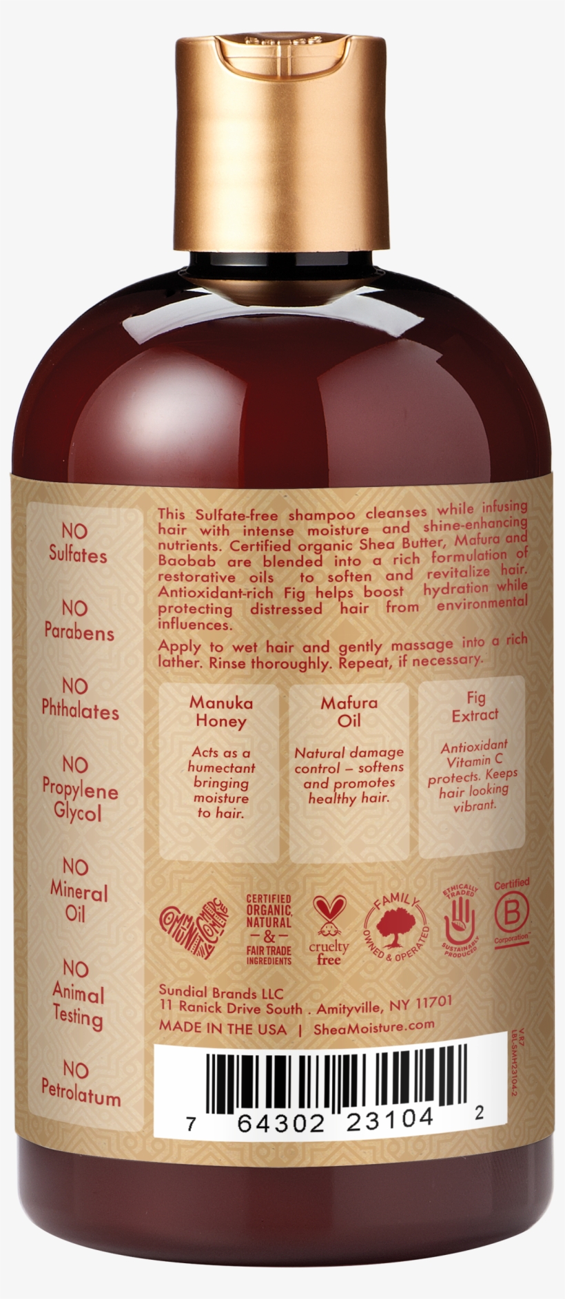 Manuka Honey & Mafura Oil Intensive Hydration Shampoo - Shea Moisture Intensive Hydration, transparent png download