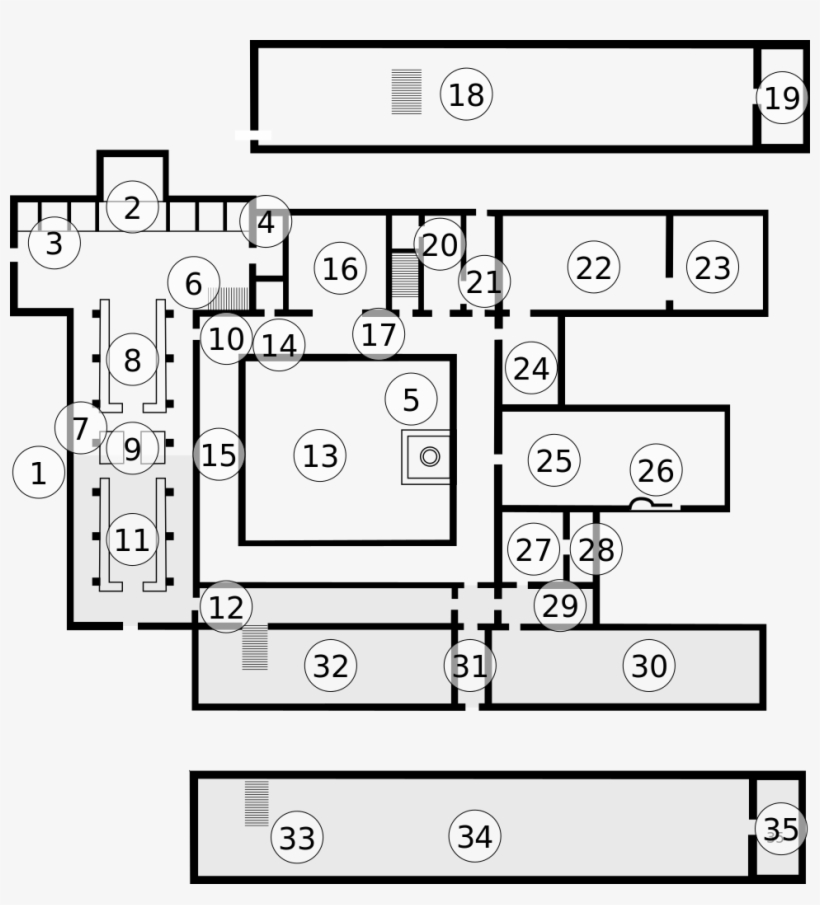 File - Planta Cister - Svg - Cistercian Monastery Plan, transparent png download