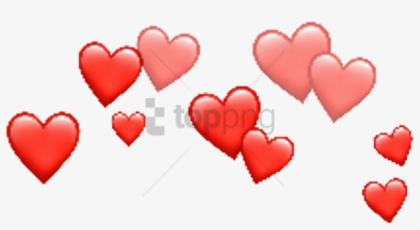 Free Png Red Heart Crown Png Image With Transparent - Emoji Heart Crown Png, transparent png download