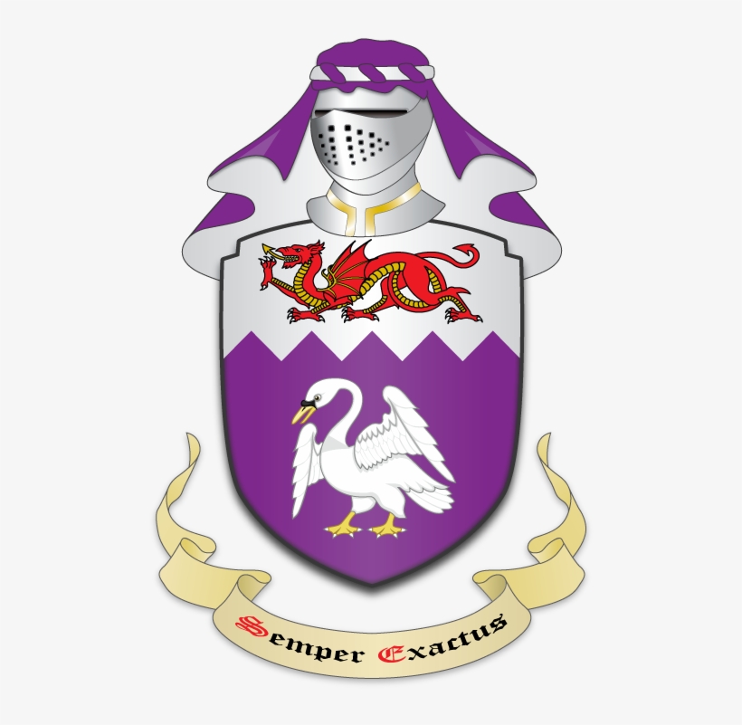 Armorial Achievement For Clifford Gienau Jr - Swan Coat Of Arm, transparent png download