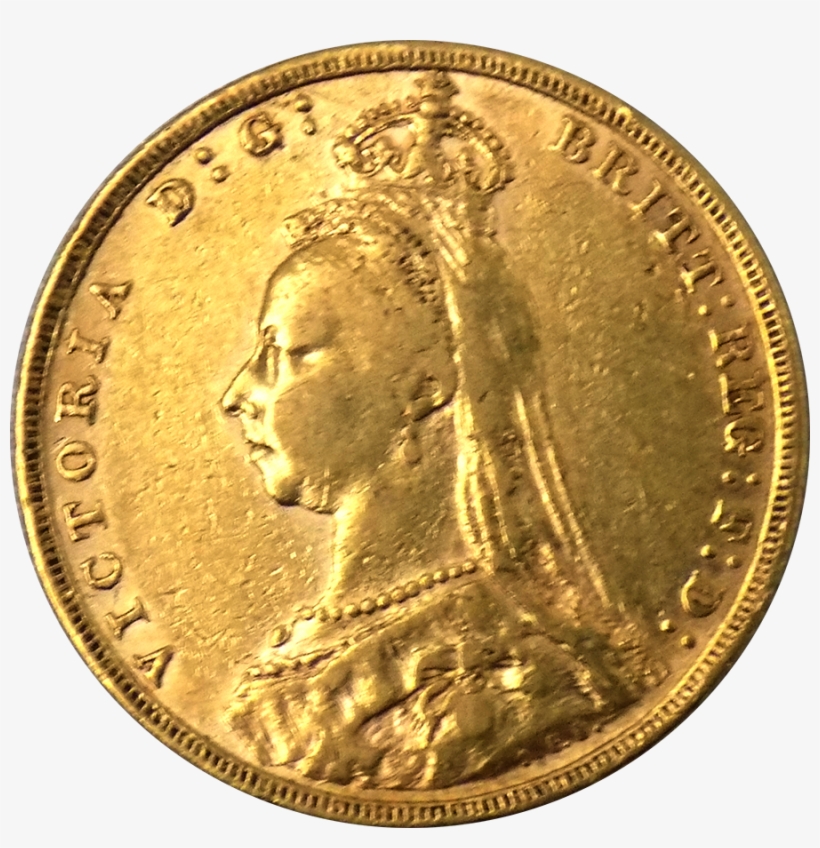 Pre-owned Victoria Jubilee Head Full Sovereign Gold - Krugerrand, transparent png download