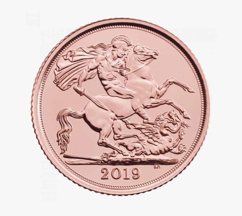 Half Sovereign Elizabeth Ii Gold Coin Front - 2019 Gold Sovereign, transparent png download