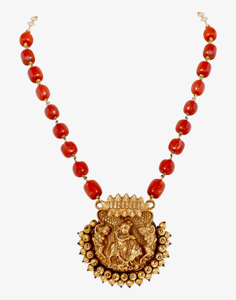 Divine Krishna Coral Bead Haaram, transparent png download