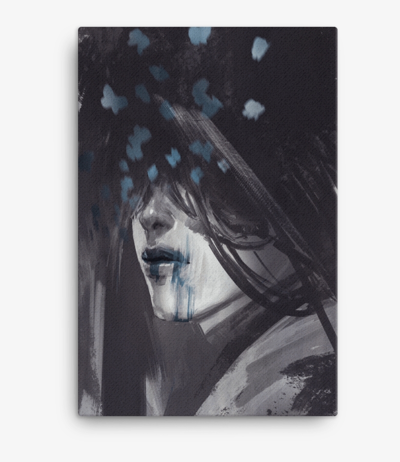 Goth Tribal Butterfly Portrait Painting Binge Store - Painting, transparent png download