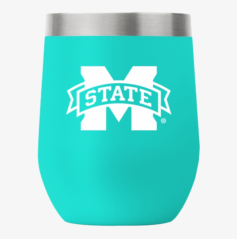 Mississippi State 12 Oz Stemless Teal Tumbler - Wine Glass, transparent png download