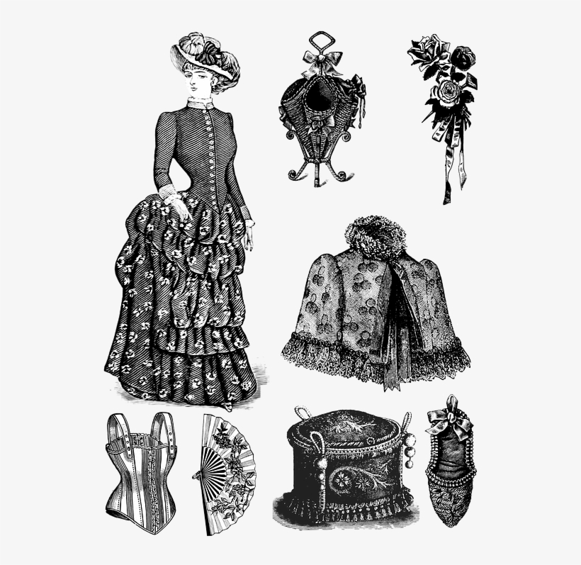 Corset Drawing Old Time - Transparent Fashion Backgrounds, transparent png download