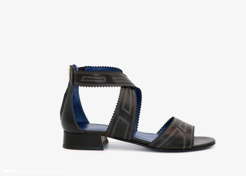 Sandalo Nero Con Incrocio Alla Caviglia - High Heels, transparent png download