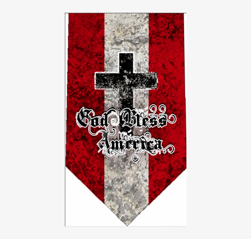 God Bless America Glossy Poly Satin Necktie - Cross, transparent png download