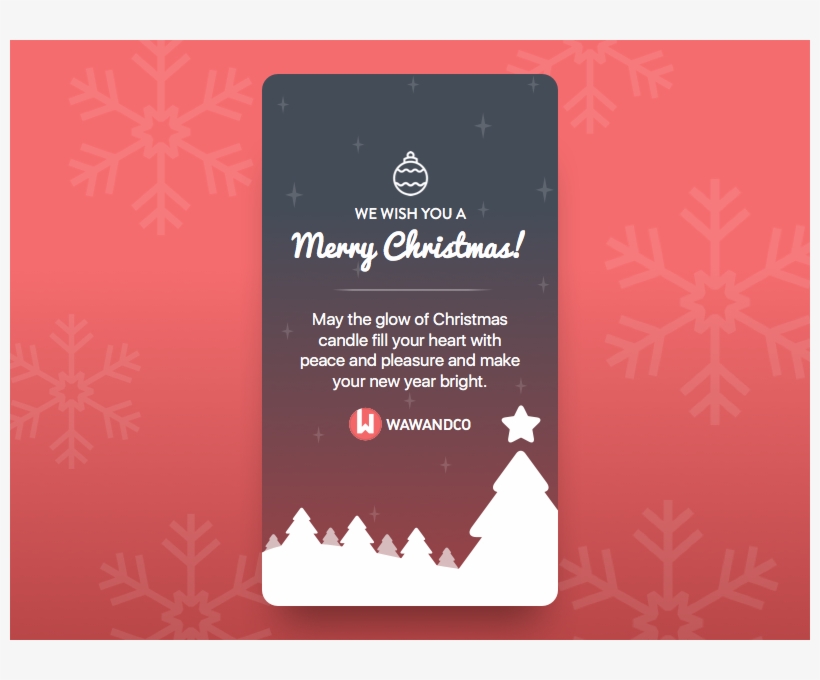 Happy Holidays Seasons Santa Forest Winter Lights Snow - Christmas Card, transparent png download
