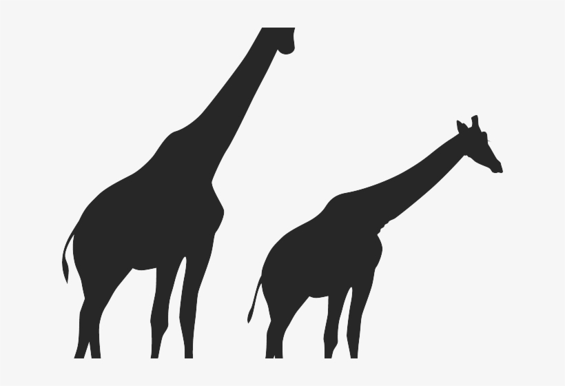 Africa Clipart Giraffe - Transparent Giraffe Silhouette, transparent png download
