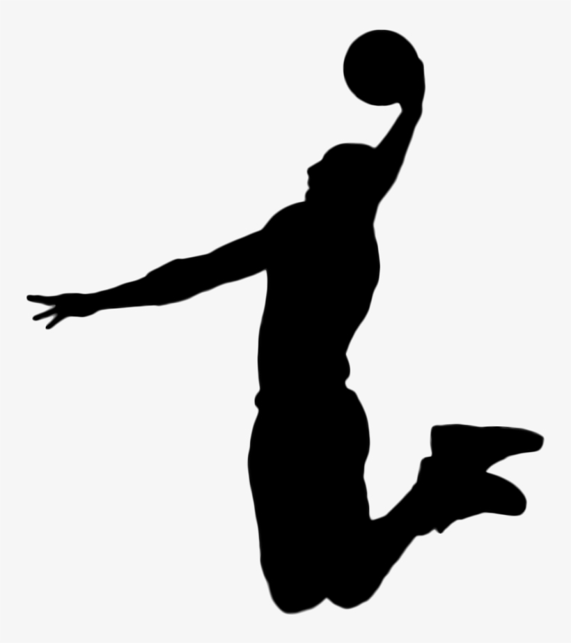 Stacks Image - Silueta Jugador De Basquet, transparent png download