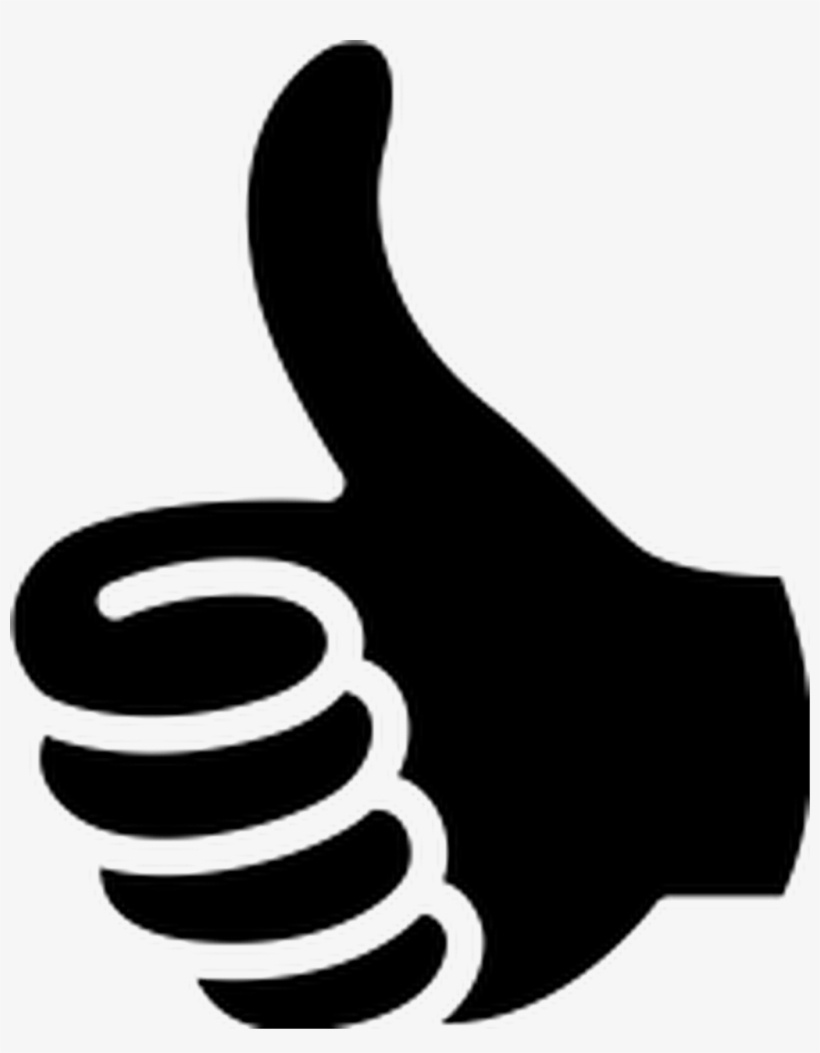 Black Thumbs Up Symbol
