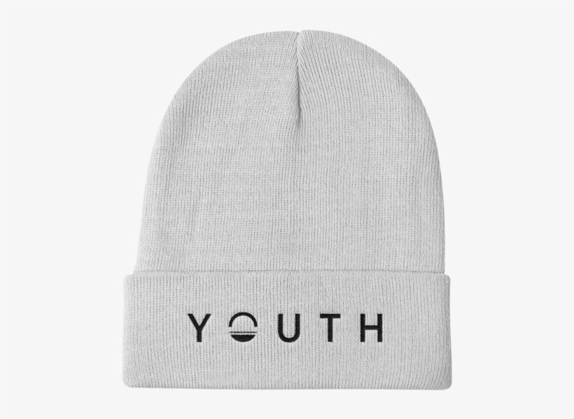 White Youth Beanie - White Beanie PNG 