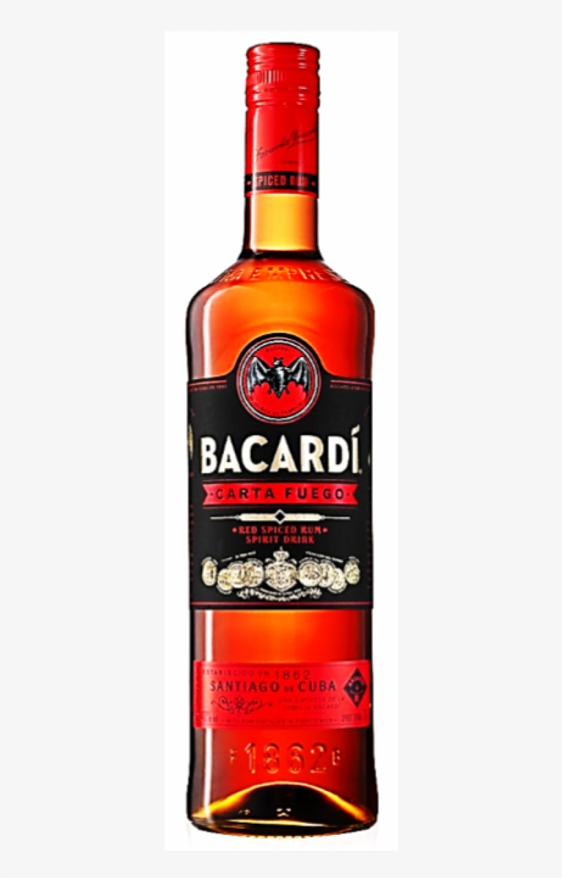Bacardi Carta Fuego Rum 70cl - Bacardi Red Spiced Rum, transparent png download