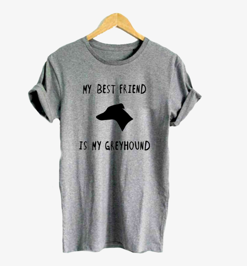 Greyhound Best Friend T-shirt In Grey - T Shirts Photographers Woman, transparent png download
