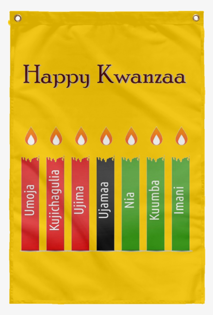 Happy Kwanzaa 7 Principles Wall Flag - Happy Kwanzaa Principles, transparent png download