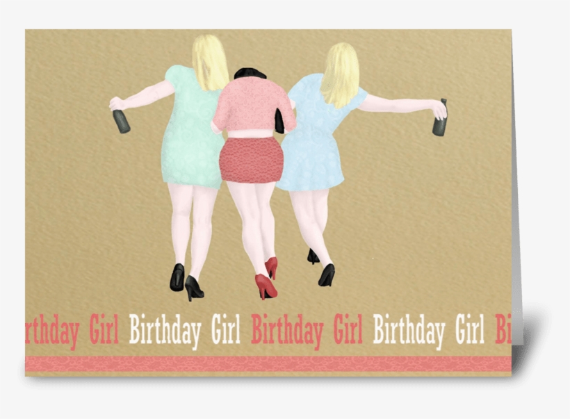 Birthday Girl Greeting Card - Illustration, transparent png download