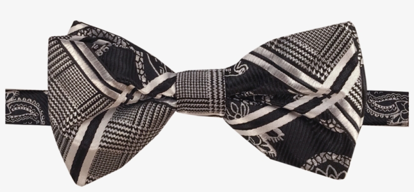 Black Bow Tie With Bandana Pattern For Formal Occasions - Formal Wear, transparent png download