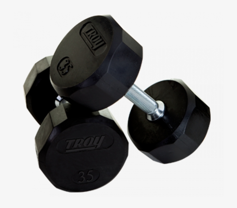 Picture Of Troy 12 Sided Rubber Encased Dumbbells - Troy Barbell 12 Sided Rubber Encased Dumbbell 5 50, transparent png download