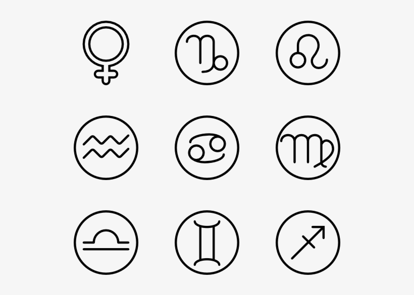 Symbols Set - Feelings Clipart Black And White, transparent png download