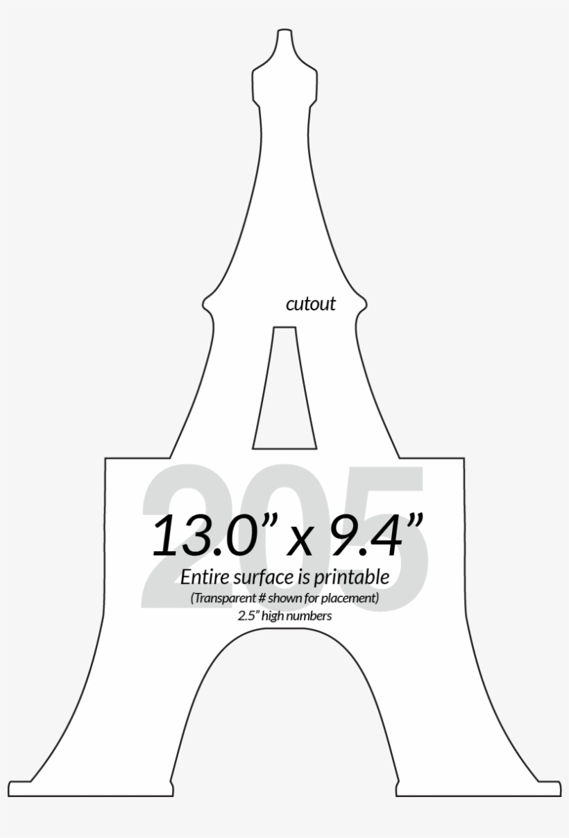 Eiffel Tower Shaped Numbered Paddles Hand Fans 1 - Line Art, transparent png download