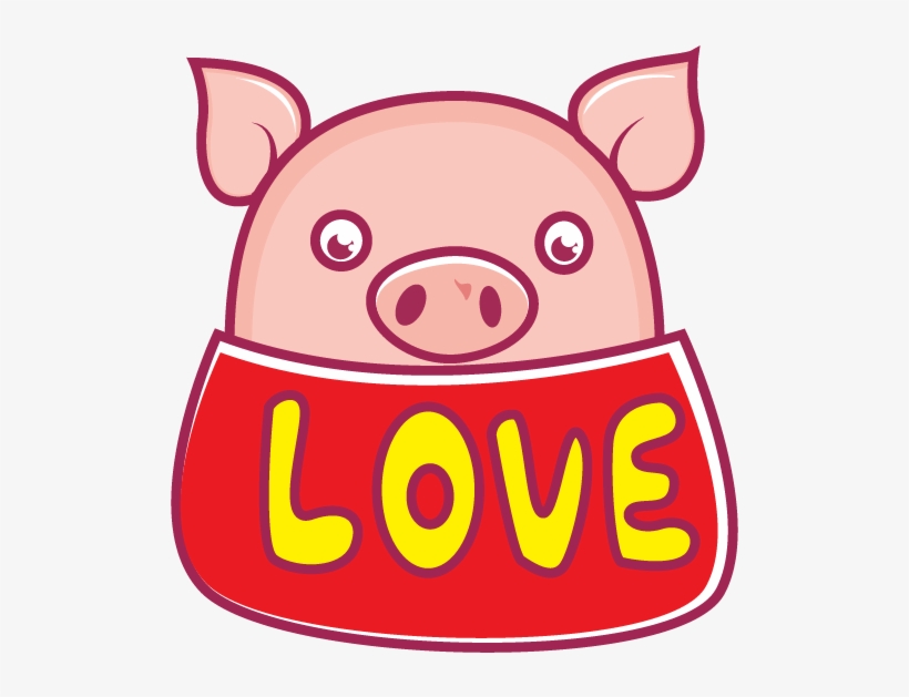 Cute Pig Sticker - Illustration, transparent png download