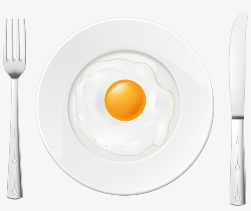 Omelet On The Plate - Fried Egg, transparent png download