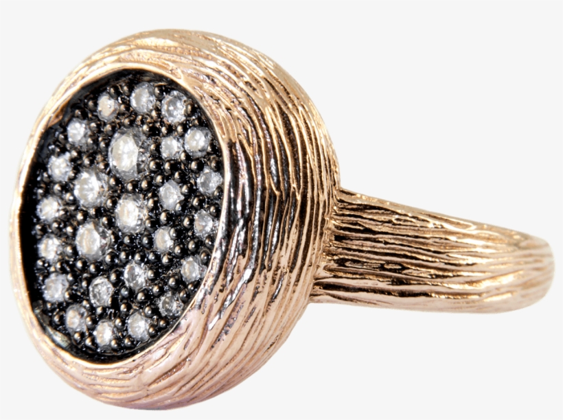 14k Rose Gold And Diamond Bird Nest Ring - Engagement Ring, transparent png download