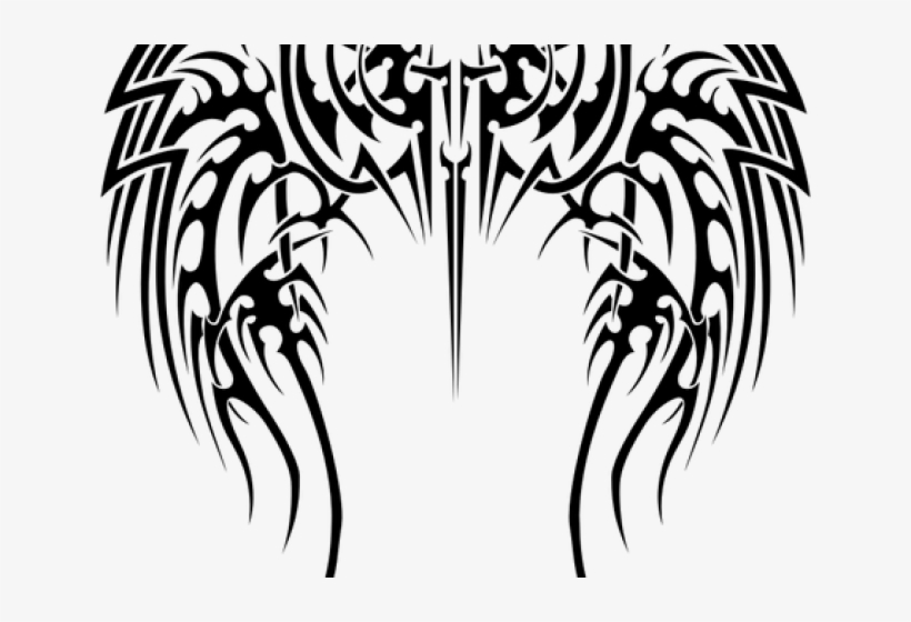 Wings Clipart Tribal - Tribal Wings, transparent png download