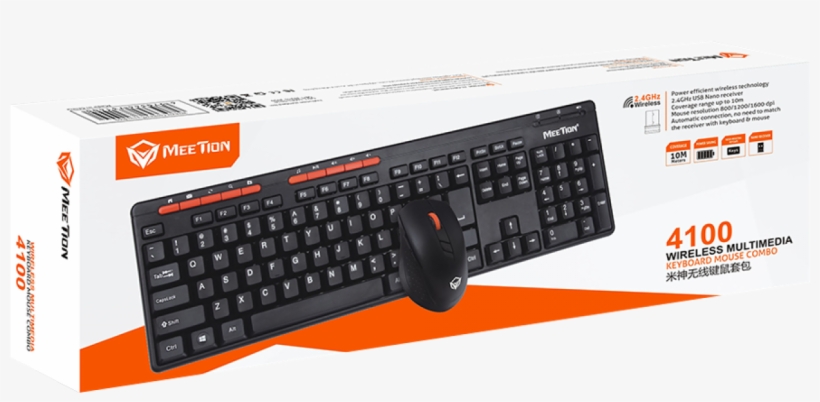 Desktop Wireless Combo Set - Keyboard Wireless Meetion, transparent png download