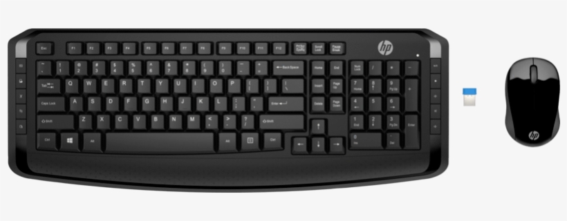 Hp Wireless Keyboard Mouse Combo 300 - Hp Wireless Keyboard And Mouse 300, transparent png download