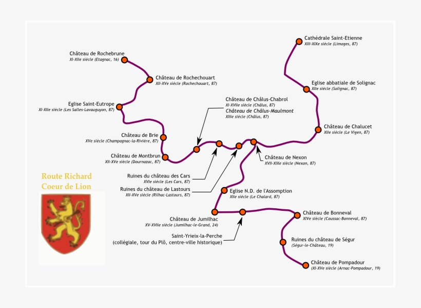 Route-richardcoeurdelion - Route Richard Coeur De Lion, transparent png download