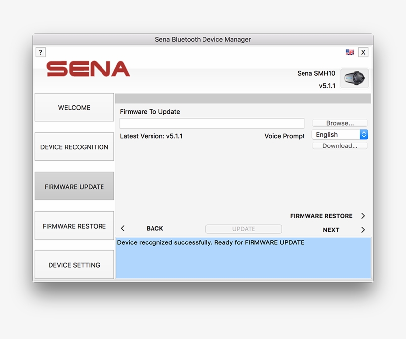 By Pressing The [next >] Button At The [device Recognition] - Sena Bluetooth, transparent png download