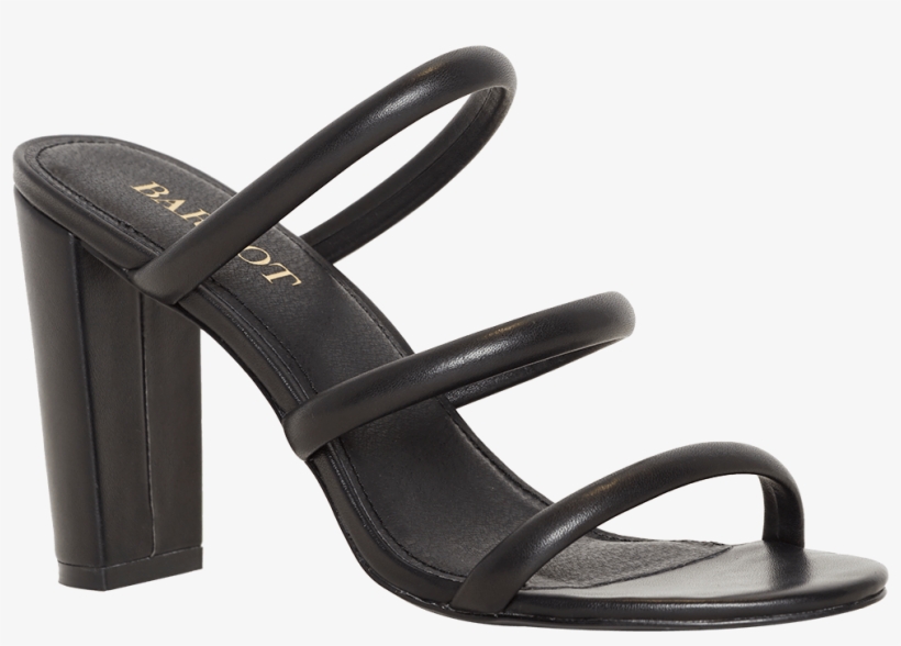 Triple Leather Mule In Colour Meteorite - High Heels, transparent png download