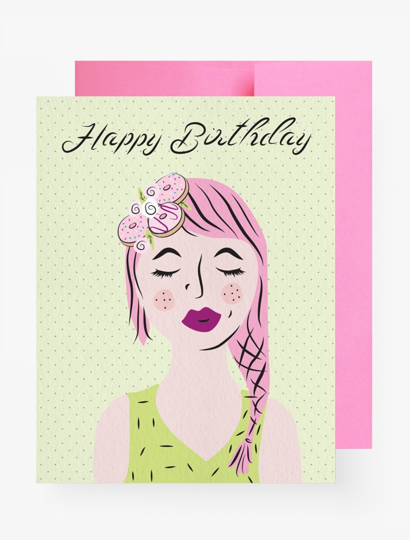 Donut Crown Birthday - Greeting Card, transparent png download