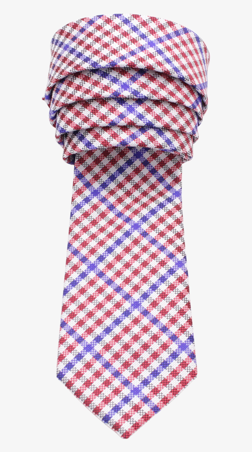 Red, White, And Blue Gingham Patterned Necktie - Tom Ford Houndstooth Tie, transparent png download