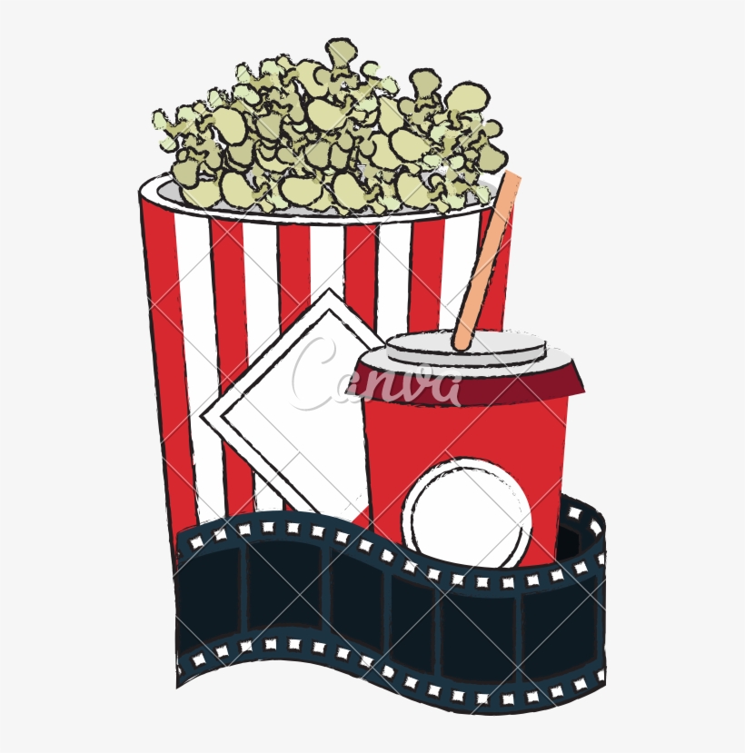 Pop Corn With Tape, transparent png download