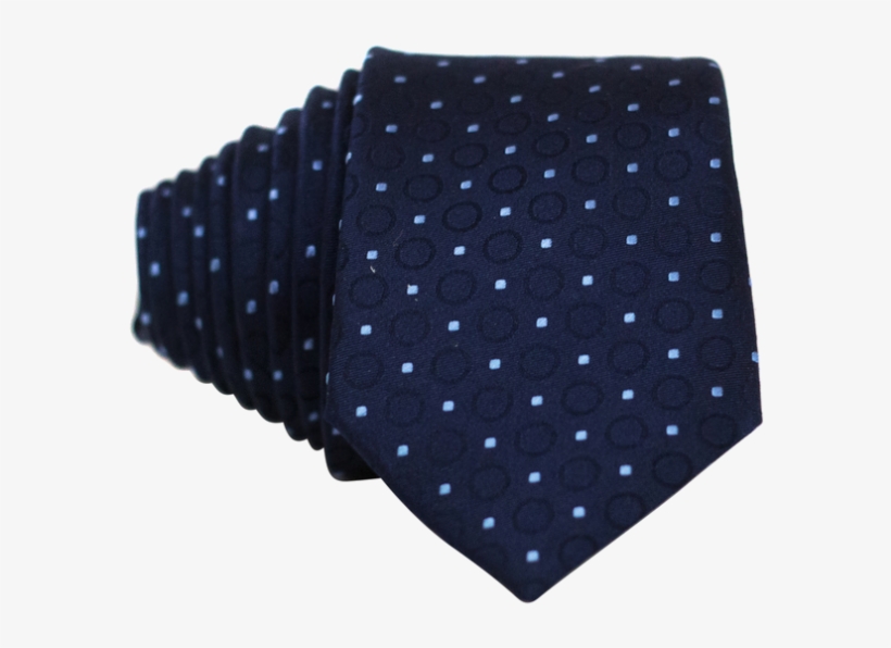 Blue Dot And Circles Necktie - Polka Dot, transparent png download