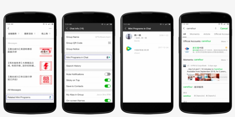 Wechat Mini Program On Mobile Phone - Wechat Mini Program, transparent png download