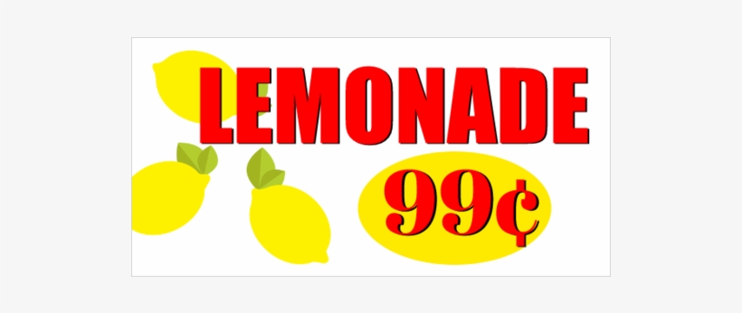Basic Vinyl 99 Cent Lemonade Stand Banner - Spiderweb Shade, transparent png download