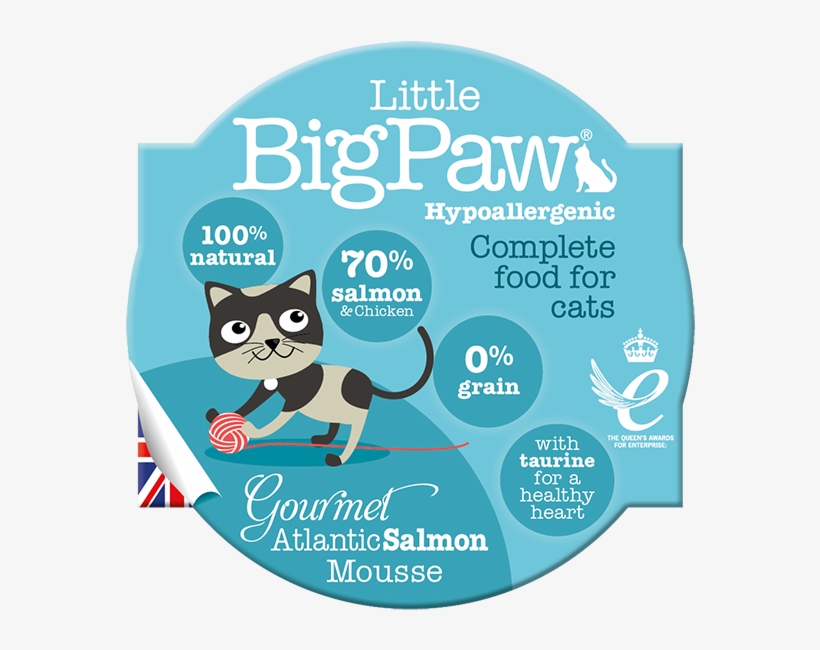 Gourmet Atlantic Salmon Mousse For Cats - Little Big Paws Cat Food, transparent png download