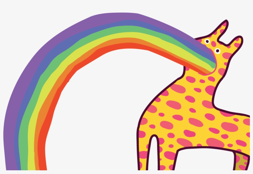 Rainbow Adobe Illustrator Drawing Vector Illustration - Giraffe, transparent png download