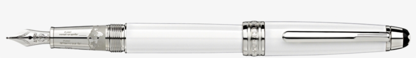 Mont Blanc White Fountain Pen - Cylinder, transparent png download