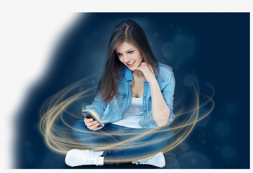 Bandalarga Mulher - Mulher Falando Ao Celular Em Png, transparent png download